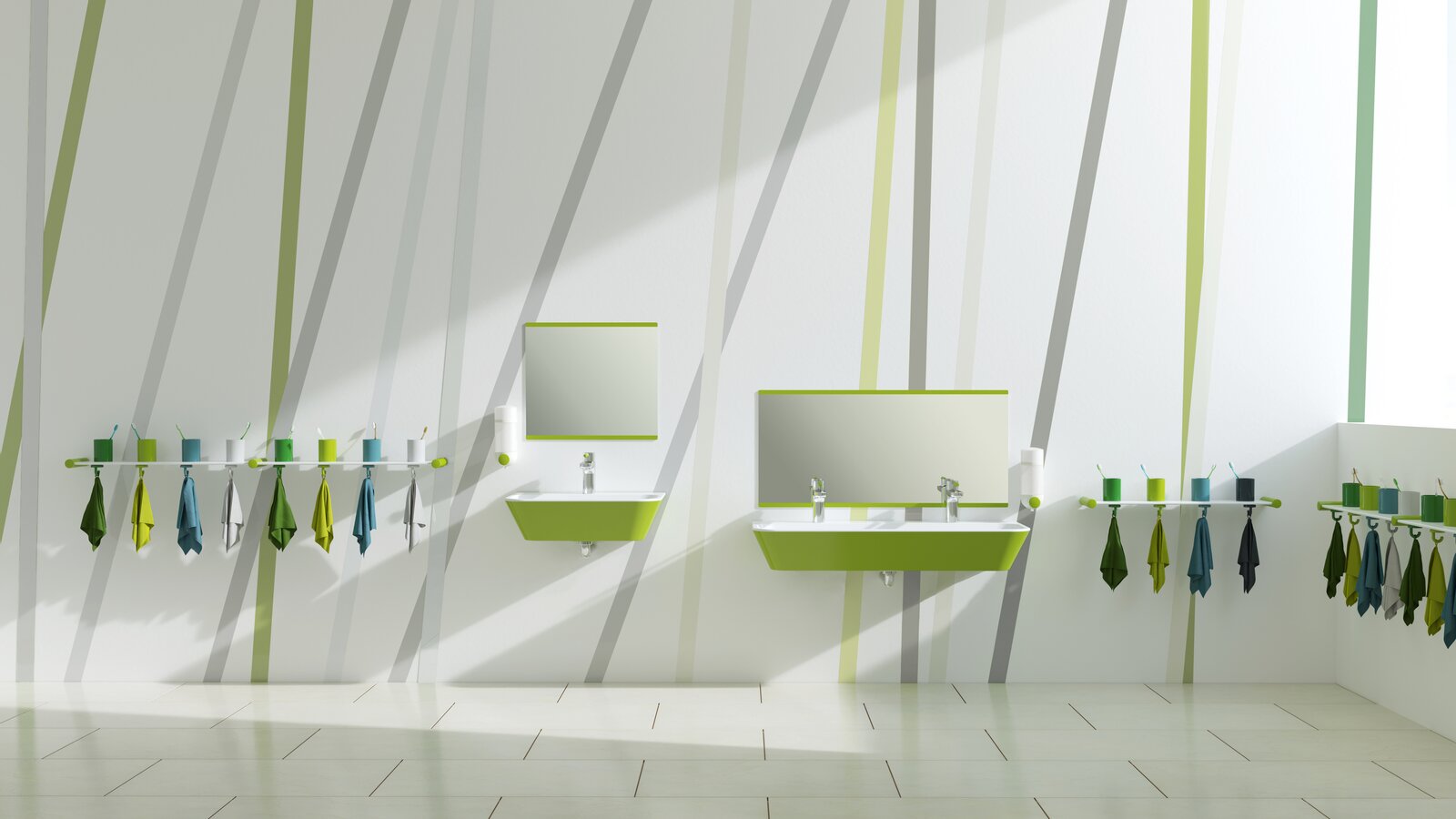 HEWI Kids - Lavabos lavabos pour enfants de couleur verte