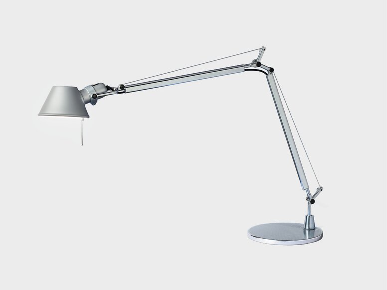 Design original Artemide Lampe de bureau en aluminium à orientation flexible