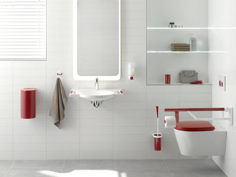Salle de bains pour personnes atteintes de démence HEWI dans le Système 800 Salle de bains pour personnes atteintes de démence Système 800K