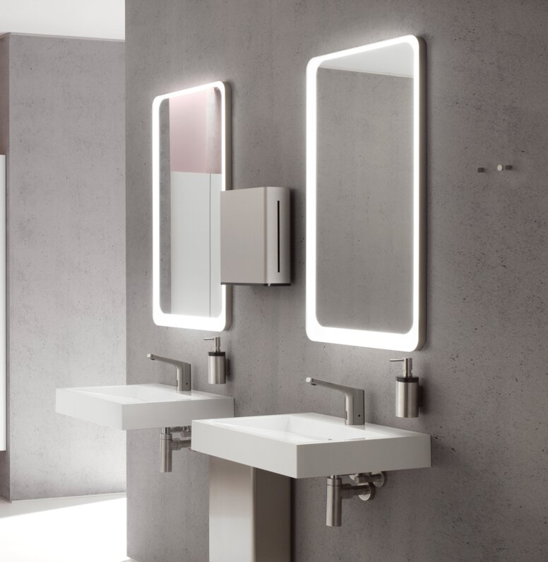 WC public HEWI acier inoxydable mat WC public équipé du Système 162 HEWI en acier inoxydable mat